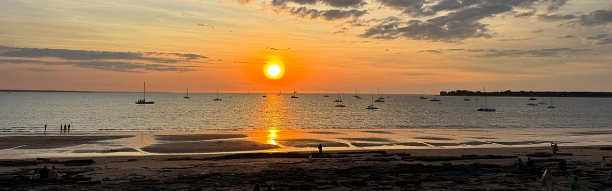 Fannie Bay beach sunset