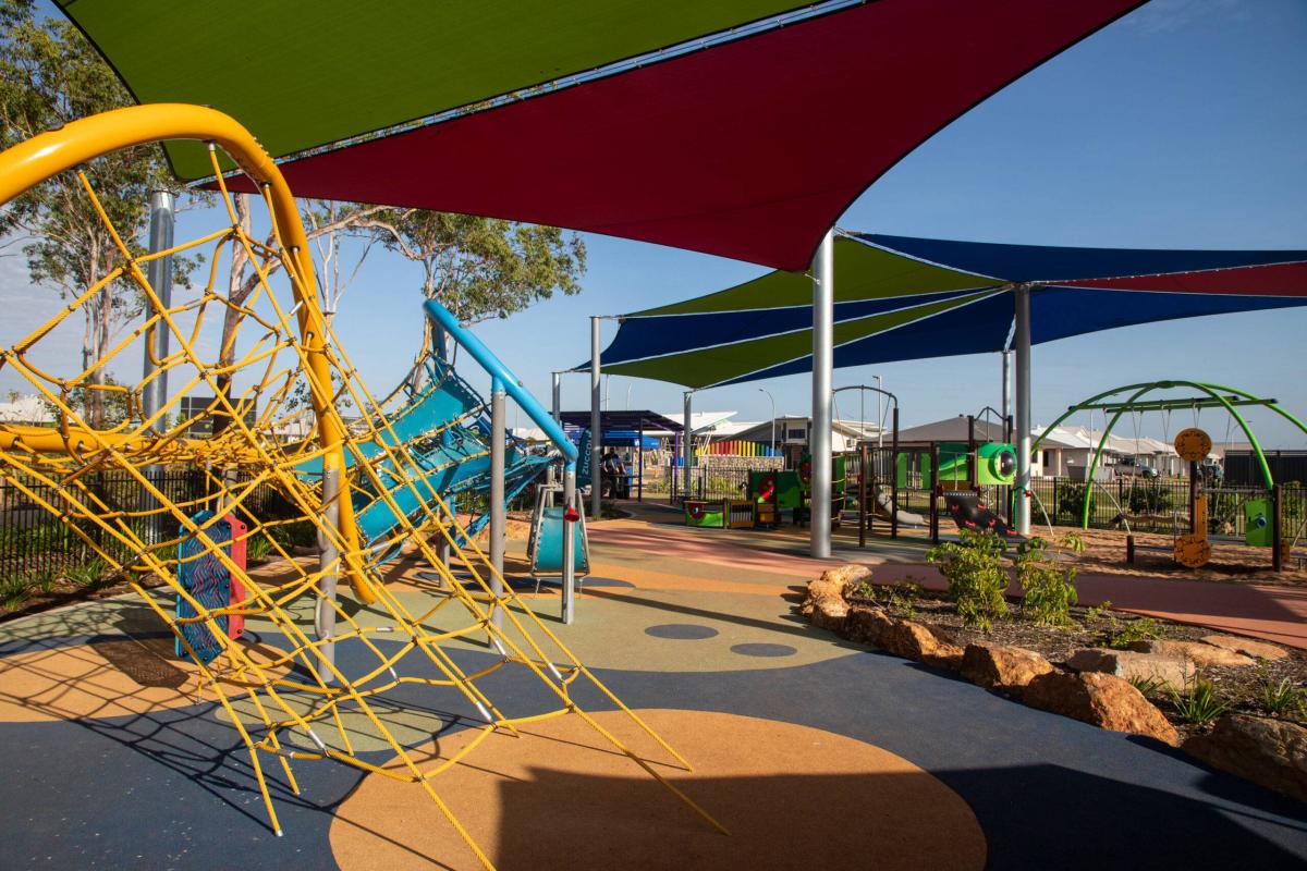 Playground and shaded community park facilities at Zuccoli Village 